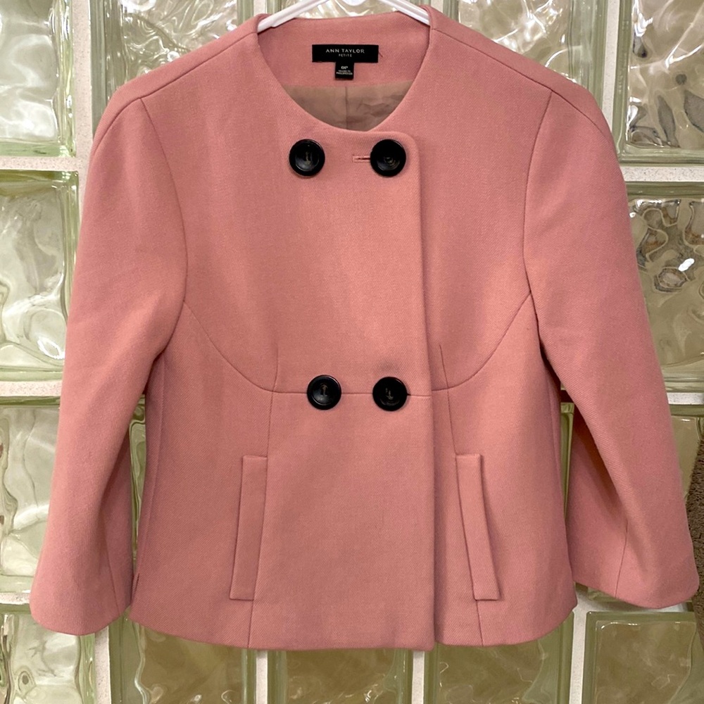 Ann Taylor Pink Jacket Size 0 Petite, 0P